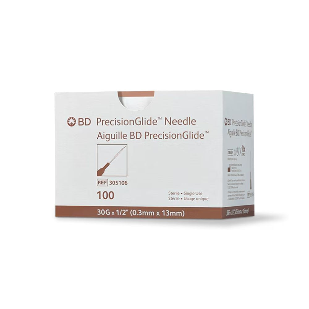 BD® Needle Single Use, Sterile,1/2 in., 30G, 305106 - Box of 100
