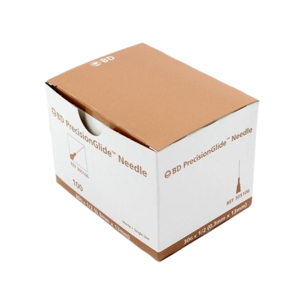 BD® Needle Single Use, Sterile,1/2 in., 30G, 305106 - Box of 100