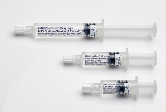 BD® PosiFlush™ Prefilled Saline Syringe—Externally Sterile (XS) 3 mL, 306570