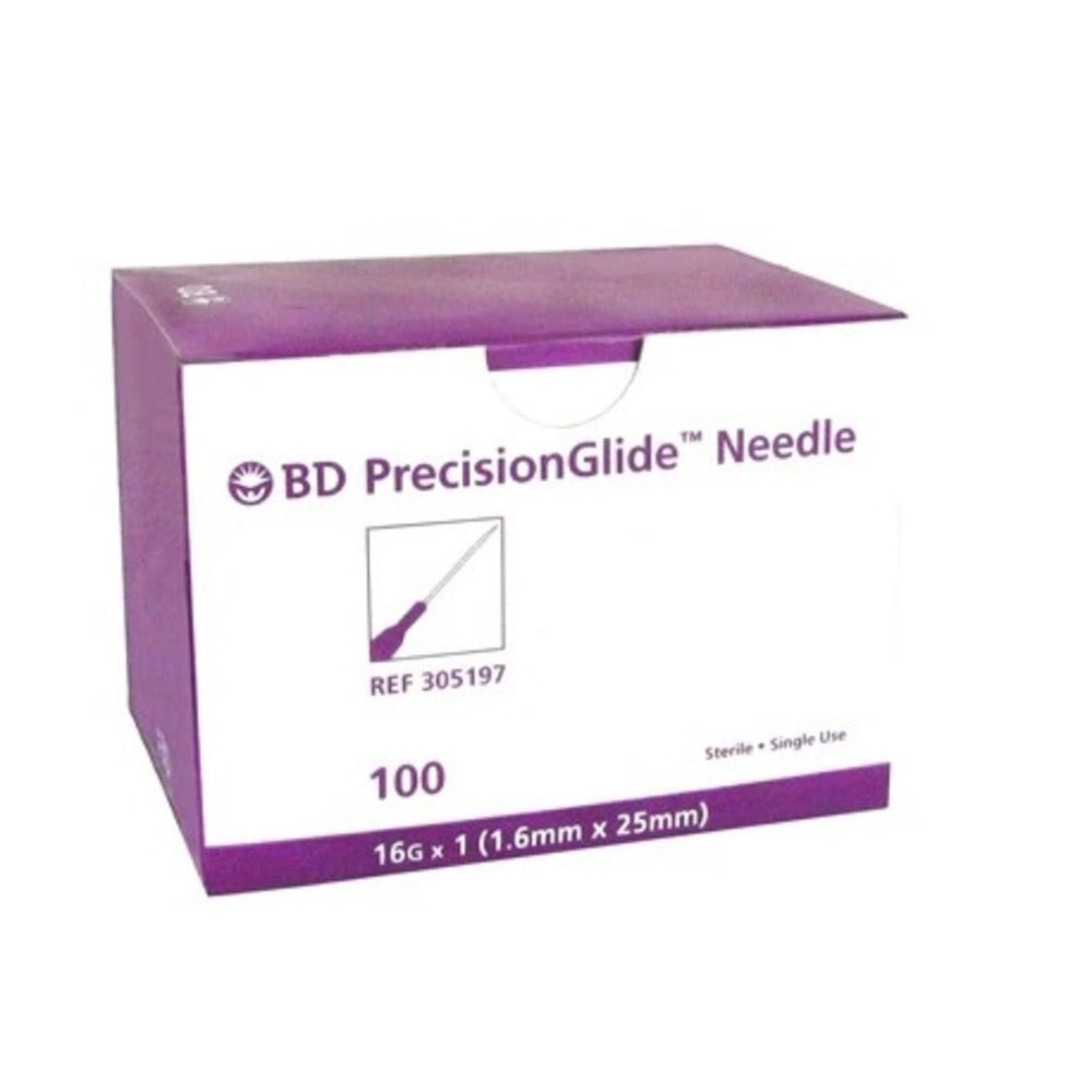BD PrecisionGlide Needle 16G x 1 in. - Box of 100