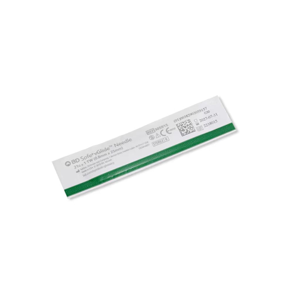 BD SafetyGlide Needle 21G X 1 in. - Box of 50