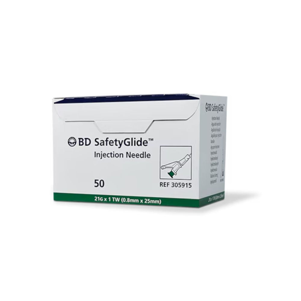BD SafetyGlide Needle 21G X 1 in. - Box of 50