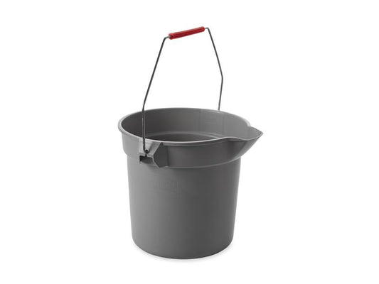 Rubbermaid BRUTE 10-Quart Round Bucket, Grey - 12 Per Case