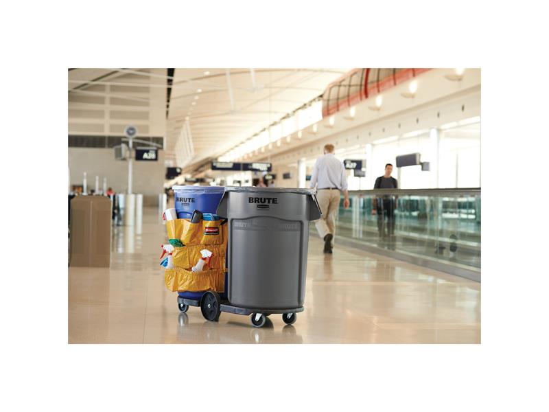 BRUTE 32-Gallon Yellow BRUTE 32-Gallon Yellow Vented Trash Container , 2Trash Container , 9