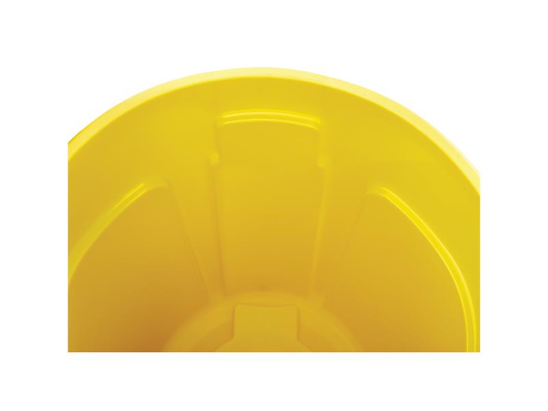 BRUTE 32-Gallon Yellow Vented Trash Container , 1