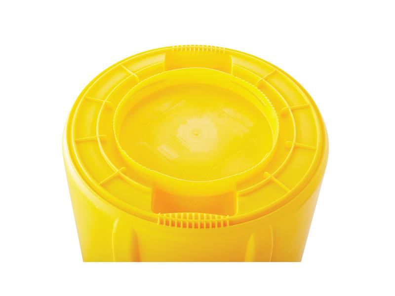 BRUTE 32-Gallon Yellow Vented Trash Container , 2