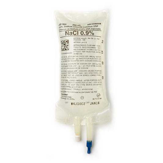 Baxter 0.9% Sodium Chloride Bag, 250 mL