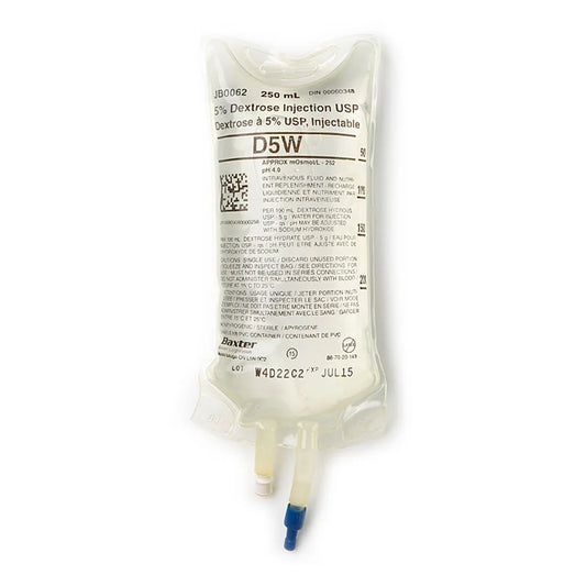 Baxter Dextrose 5% 250 ml Bag for Injection
