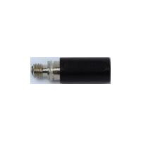 Black and silver adapter on a white background