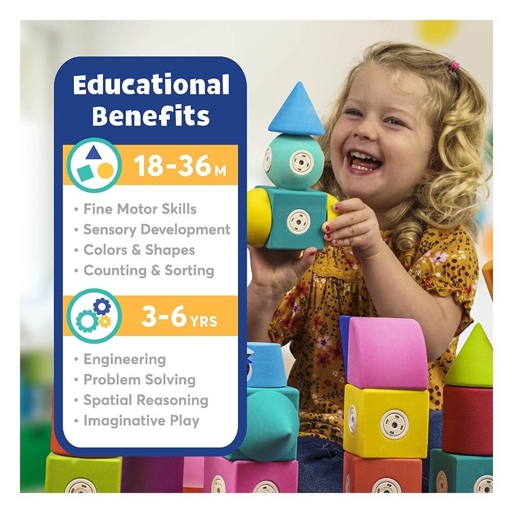 Blockaroo Patterns Blockaroo Magnetic Foam Building Blocks | United Canada Inc.