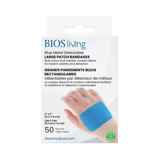 Blue Metal Dectectable Large Patch Bandages - Box of 50
