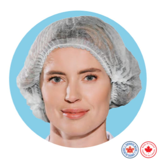 Bouffant Hair Cover 18 in.- Polypropylene Pleated Double Core