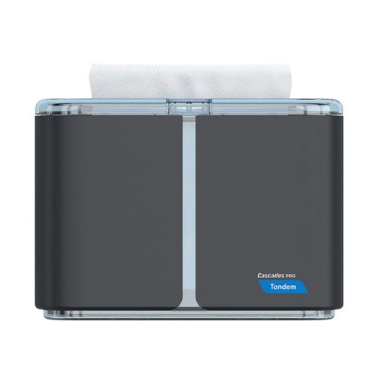 Cascades PRO Tandem Multifold Hand Towel Countertop Dispenser, Dark Gray - C360