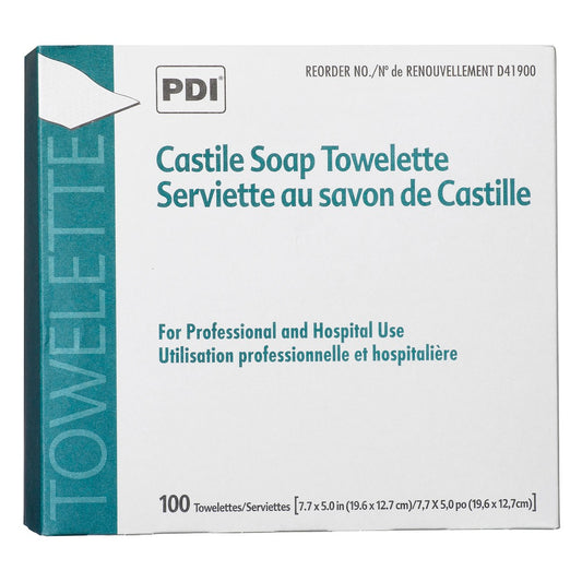 PDI Castile Soap Towelettes, 100/Box, D41900