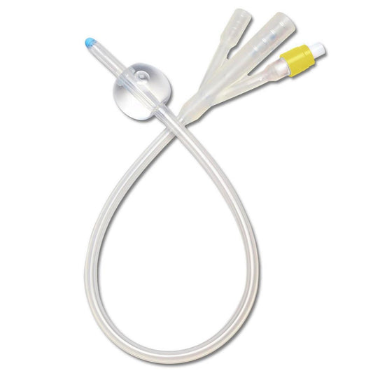 SelectSilicone 100% Silicone Foley Catheters, 20 Fr, 30 mL, 3-Way