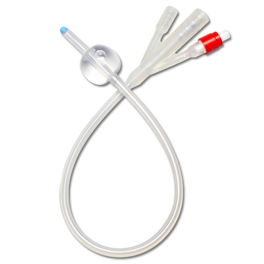 SelectSilicone 100% Silicone Foley Catheters, 20 Fr, 30 mL, 3-Way