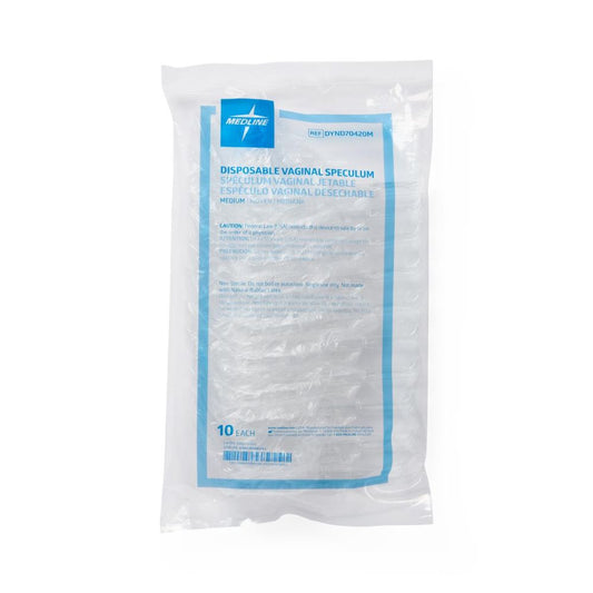 Medline Disposable Vaginal Speculum, Nonsterile, Medium - Case of 100