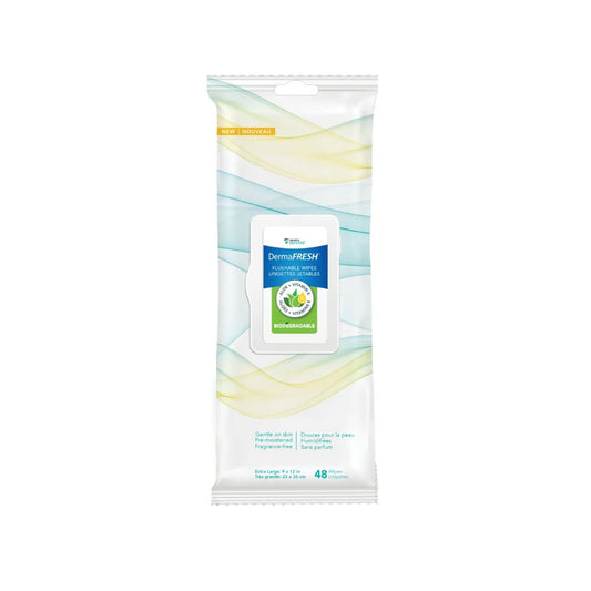 DermaFRESH Wipes Flushable and Maceratable Cleansing Wipes