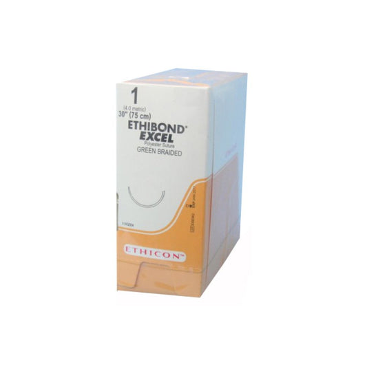 Ethibond® Non-Absorbable Polyester Suture - Polyester, Size 1, L30" MO-7 Taperpoint Needle, Green