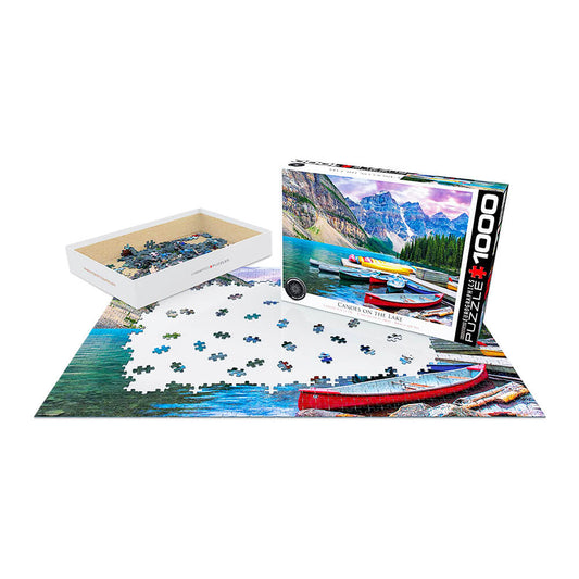 Canoes On The Lake Jigsaw Puzzle