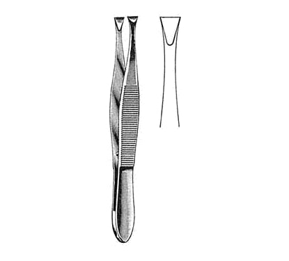 First Aid Forceps, oblique end, 8.25cm 3¼"