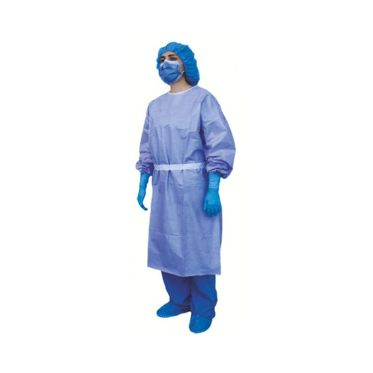 AAMI 2 Chemo Drug Tested Isolation Gown - Hook and Loop Closure, Knit Cuff