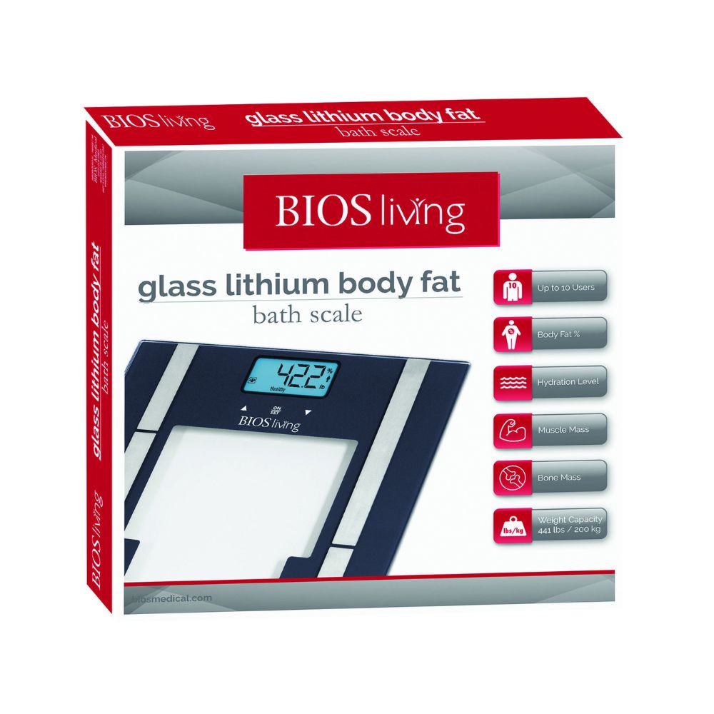 Glass Lithium Body Fat Scale - Black | United Canada Inc.