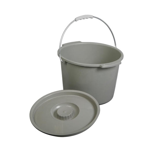 Medline Guardian Commode Bucket With Lid And Metal Handle