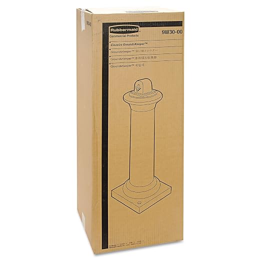 Rubbermaid GroundsKeeper Tuscan Smoking Management Receptacle, Black