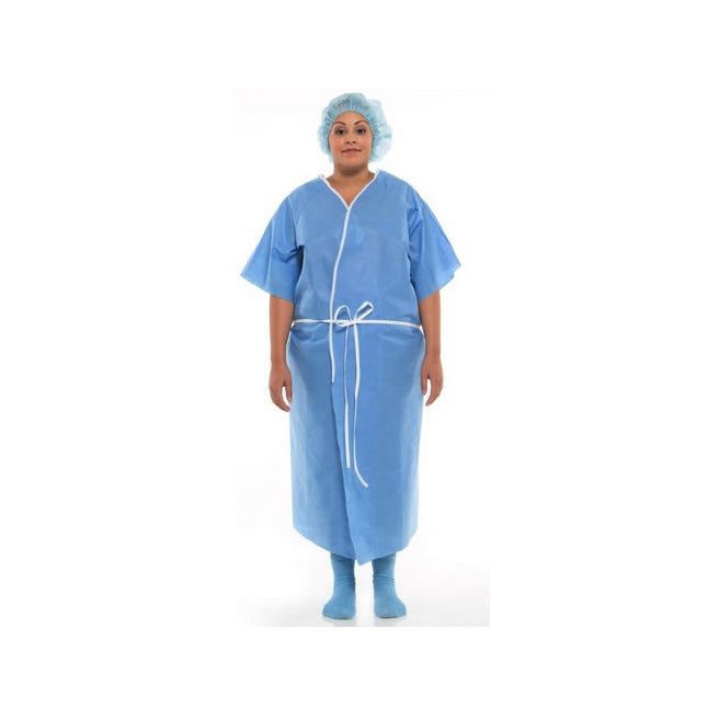 HALYARD Patient Robe, Universal, Blue - 50 Per Case