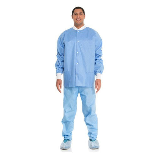 HALYARD Professional Lab Jacket, Blue - 24 Per Case