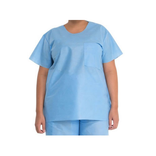 HALYARD Scrub Shirt, Blue - 48 Per Case