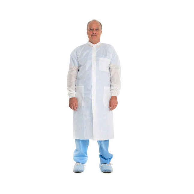 HALYARD BASIC Plus Lab Coat, Small, 104.1cm, White