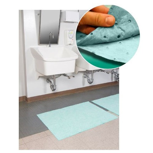 HALYARD Standard Low Absorbency Floor Mat, Green, W32 x L72 - 20 Per Case