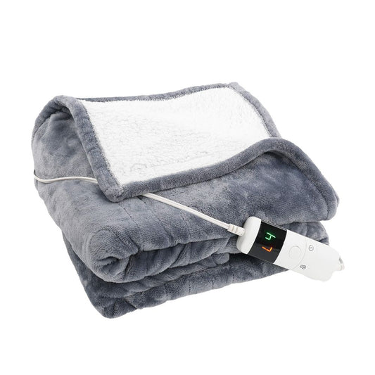 HEATED THROW Flannel and Sherpa