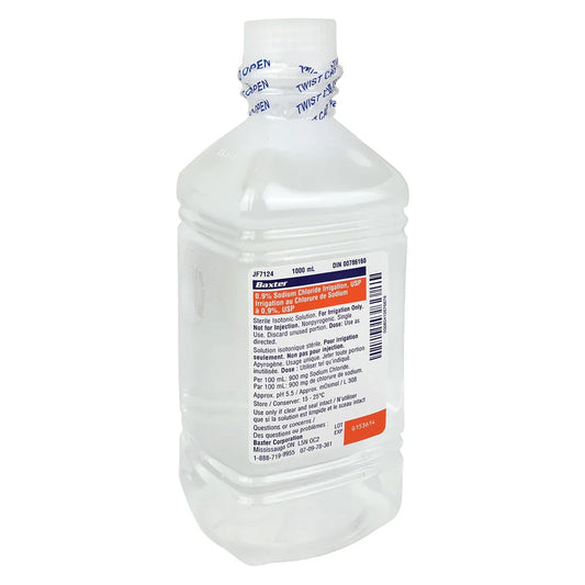 Baxter  0.9% Sodium Chloride Irrigation USP, 1000ml - JF7124