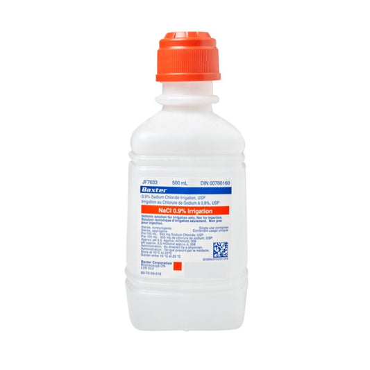 Normal Saline 0.9% Sodium Chloride For Irrigation USP, 500mL - JF7633P