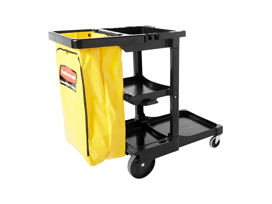 Janitorial Cleaning Cart Traditional, Black, 1