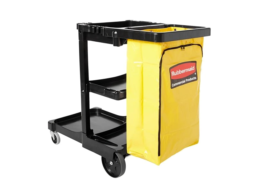 Janitorial Cleaning Cart Traditional, Black, 2