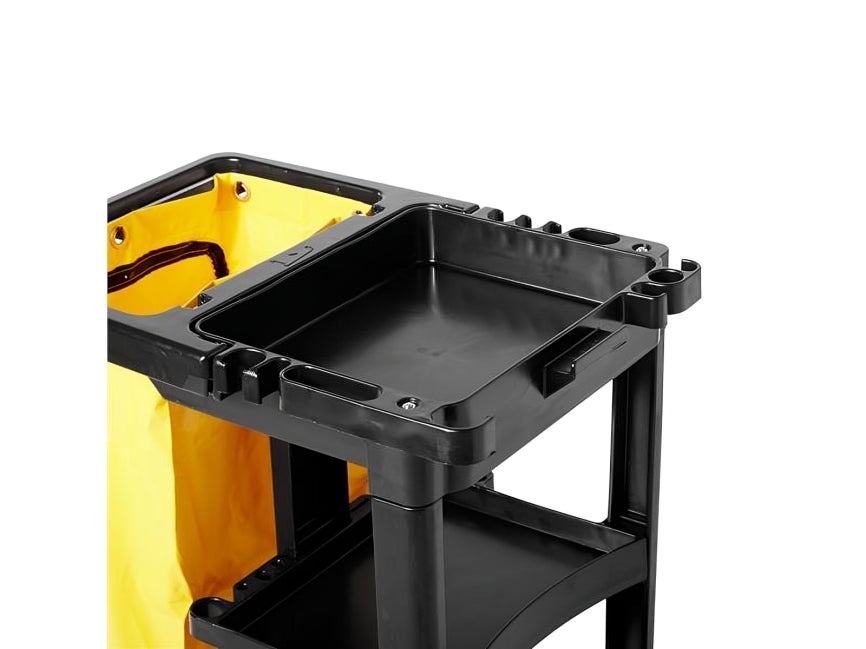 Janitorial Cleaning Cart Traditional, Black, 4