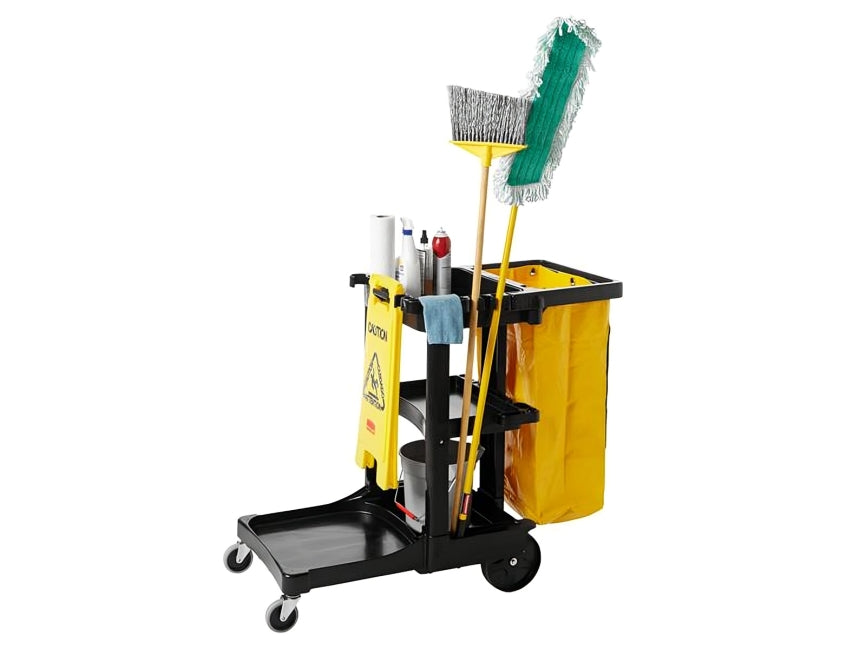 Janitorial Cleaning Cart Traditional, Black, 5