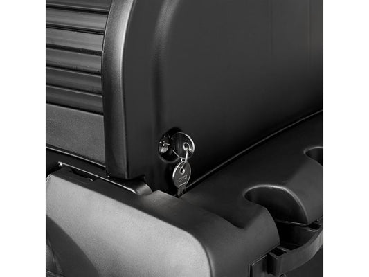 Janitorial Cleaning Cart with Doors and Hood High Security, Black, 1