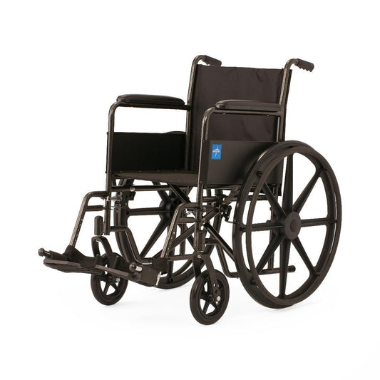 Medline Guardian K1 Wheelchair with Removable Armrests and Swing-Away Footrests
