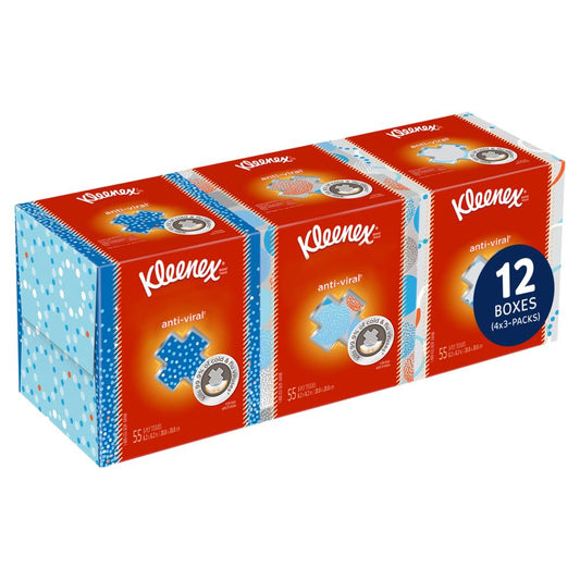 Kleenex Specialty Facial Tissue, Anti-Viral, 8.2 x 8.2 in., 3-Ply