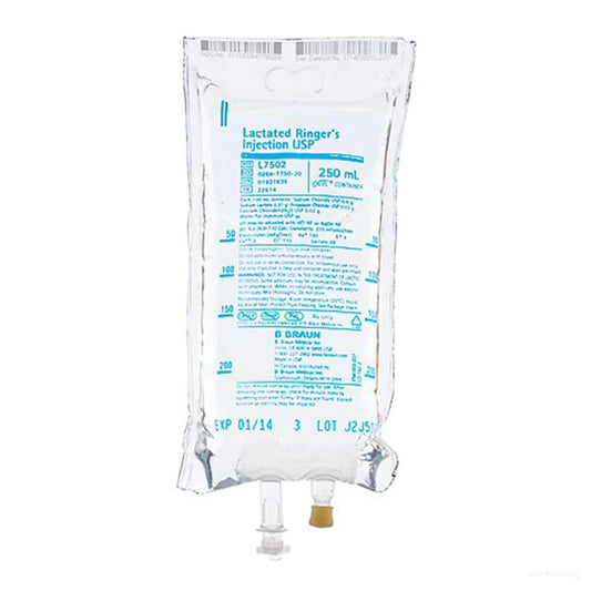 B. Braun, Lactated Ringer's Injection, USP, Sterile, 250 mL, L7502