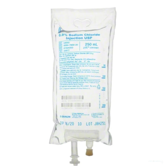 B. Braun 0.9% Sodium Chloride Injection, USP, 250ml, L8002