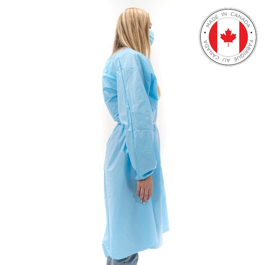 LEVEL 3 MADE IN CANADA AAMI STANDARD REUSABLE/WASHABLE MEDICAL ISOLATION GOWN