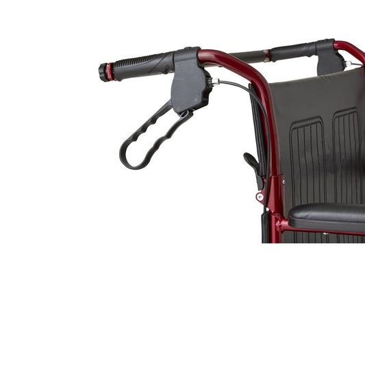 Freedom Plus Lightweight Bariatric Transport Chairs, 400 lb., Elevating Leg Rest, Full Length, Red