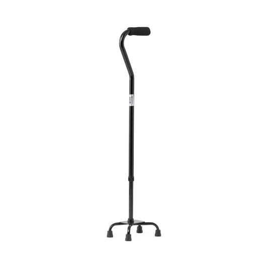 Medline Aluminum Quad Cane, Small Base, Black E0105
