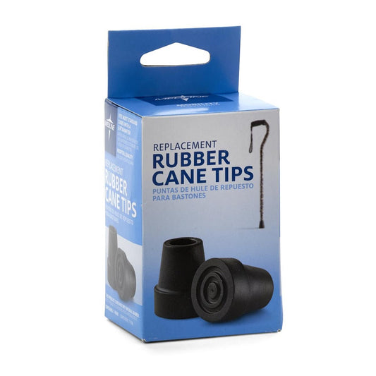 Standard Rubber Cane Tips, 0.75in. - Case of 6
